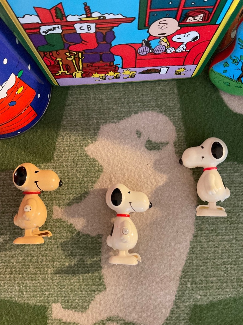 Vintage lot of 3 Snoopy-Aviva Wind Up Walker Toys-